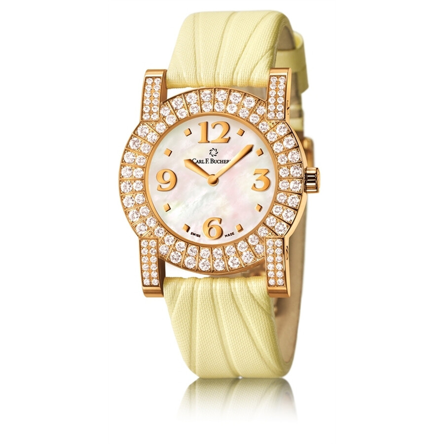 Shop Carl F Bucherer Carl F. Bucherer Pathos Diva Ladies Watch 00.10510.01.76.12 In Gold / Gold Tone / Mop / Mother Of Pearl / Rose / Rose Gold Tone / Yellow