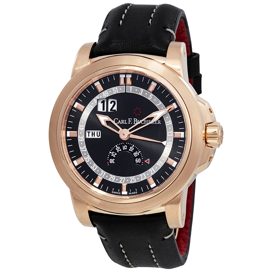 Carl F Bucherer Patravi Black Dial 18K Rose Gold Automatic Men's Watch B0010629033301