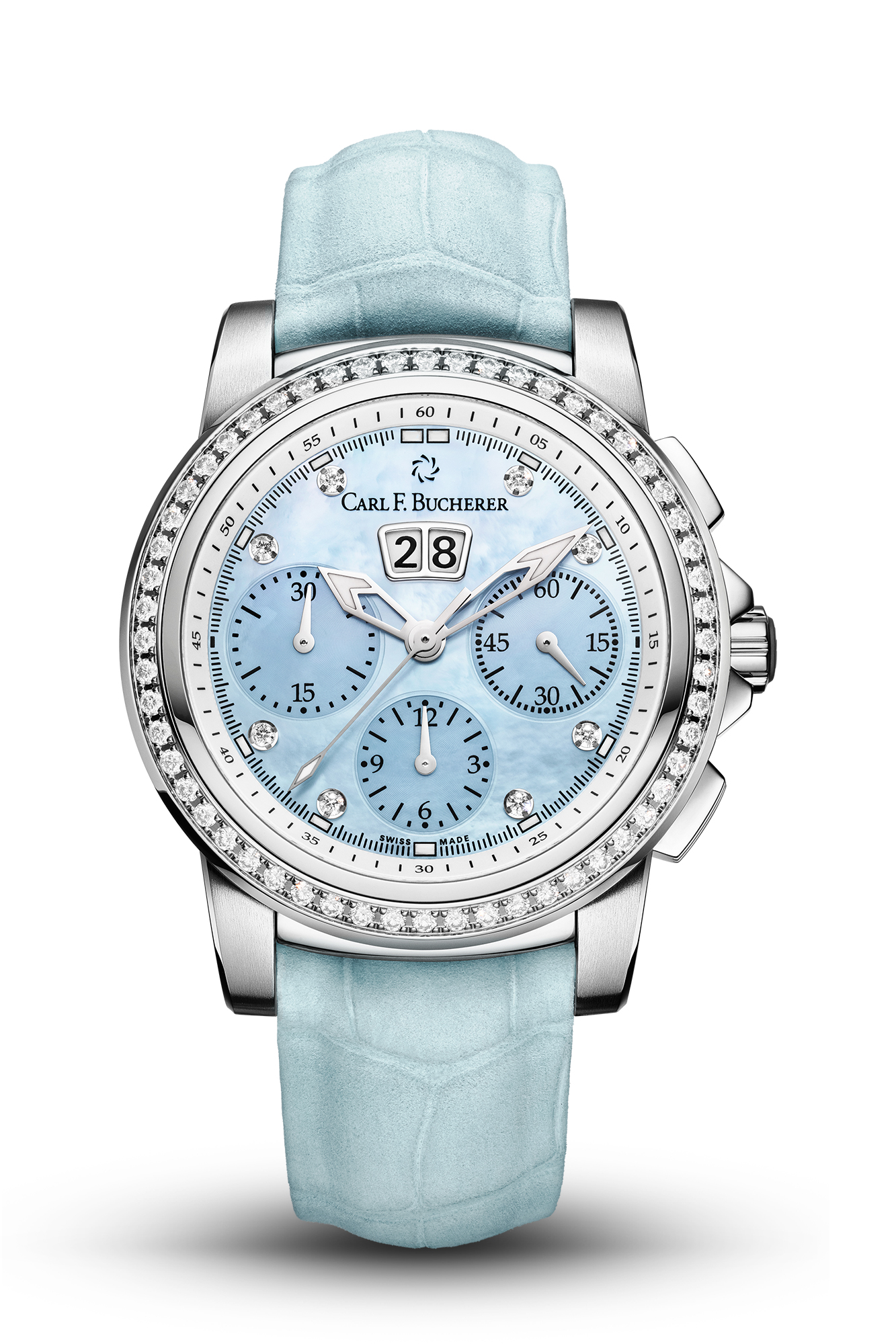 Carl F. Bucherer Patravi ChronoDate Chronograph Automatic Diamond Watch 00.10611.08.84.11