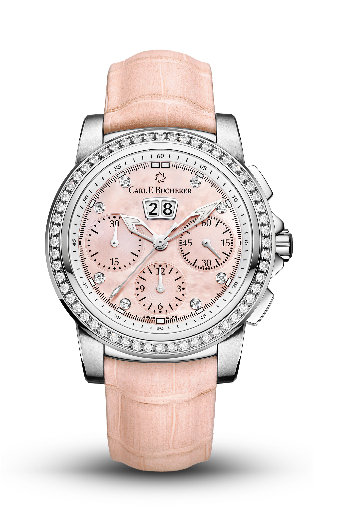 Carl F. Bucherer Patravi ChronoDate Chronograph Automatic Diamond Watch 00.10611.08.84.12
