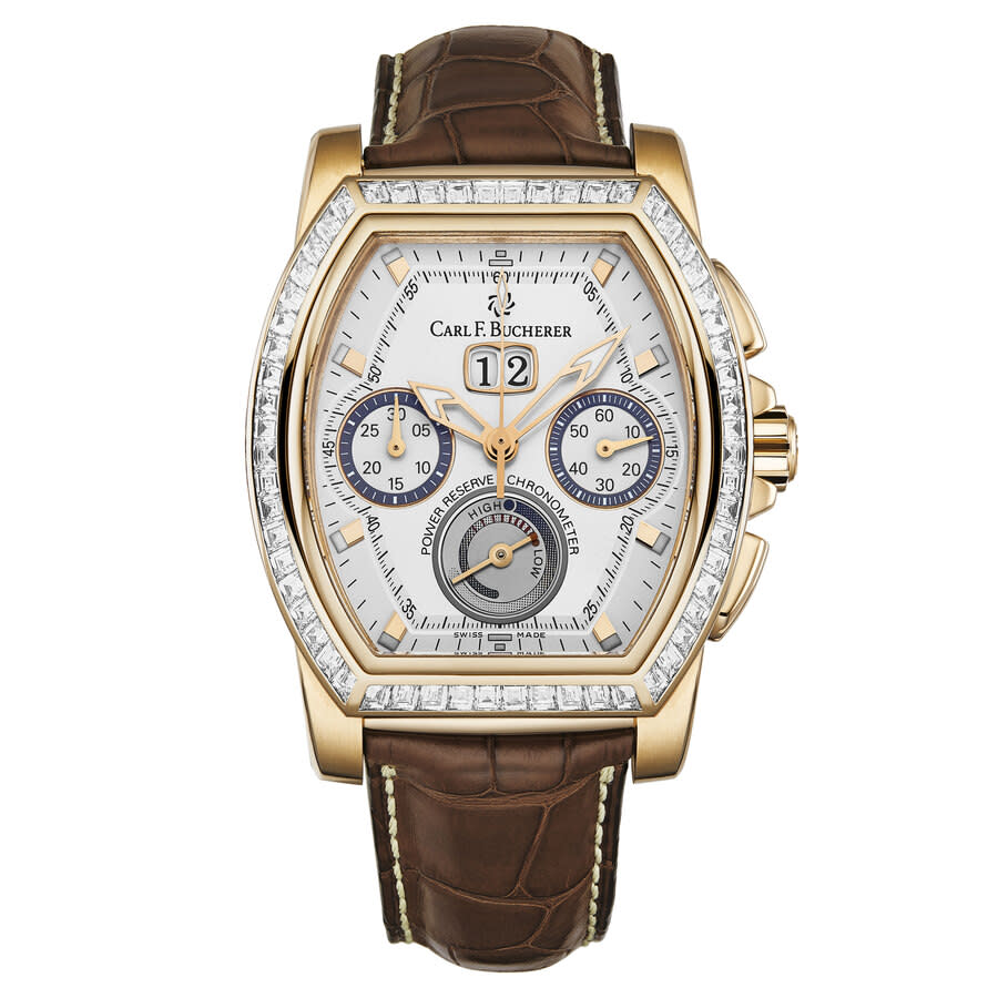 Carl F. Bucherer Patravi Chronograph Automatic Day-Night Diamond Silver Dial Men's Watch 00.10615.03.13.12