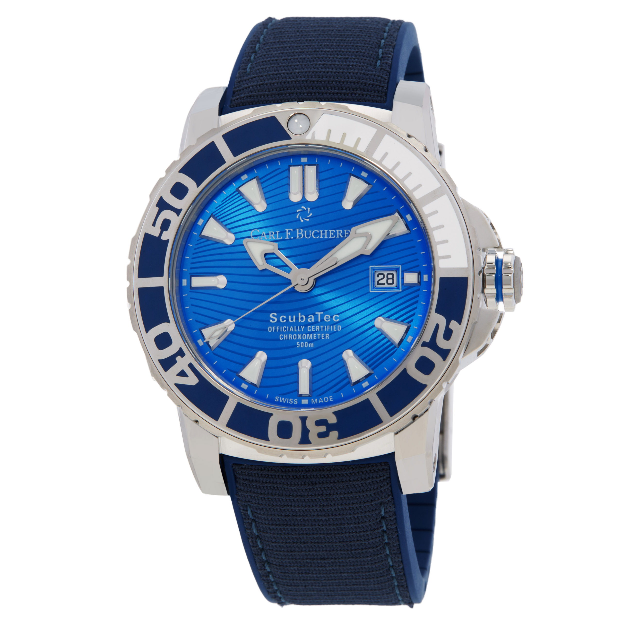 Carl F. Bucherer Patravi Scubatec Automatic Blue Dial Men's Watch 00.10632.23.53.02