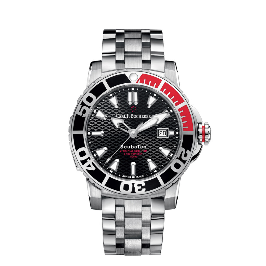 Shop Carl F Bucherer Carl F. Bucherer Patravi Scubatec Automatic Coke Bezel Men's Watch 00.10632.23.33.22 In Red   / Black