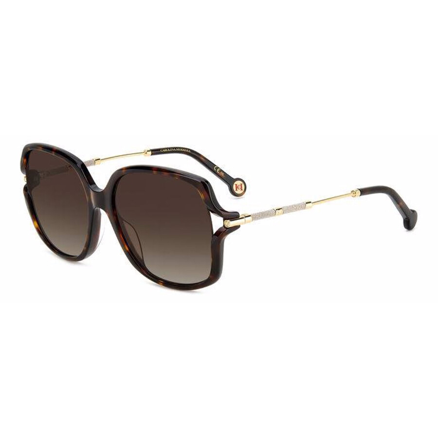 Carolina Herrera Brown Gradient Butterfly Ladies Sunglasses Her 0132/g/s 0086/ha 58