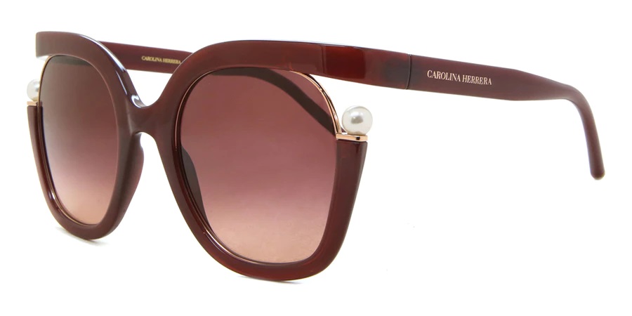 Carolina Herrera Brown Gradient Cat Eye Ladies Sunglasses CH  display picture 2