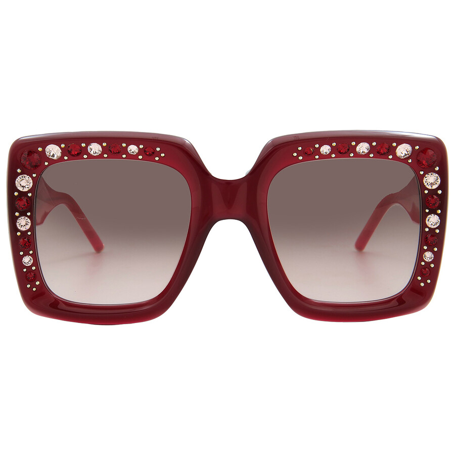 Carolina Herrera Brown Gradient Square Ladies Sunglasses Her 0178/s 00t5/ha 53