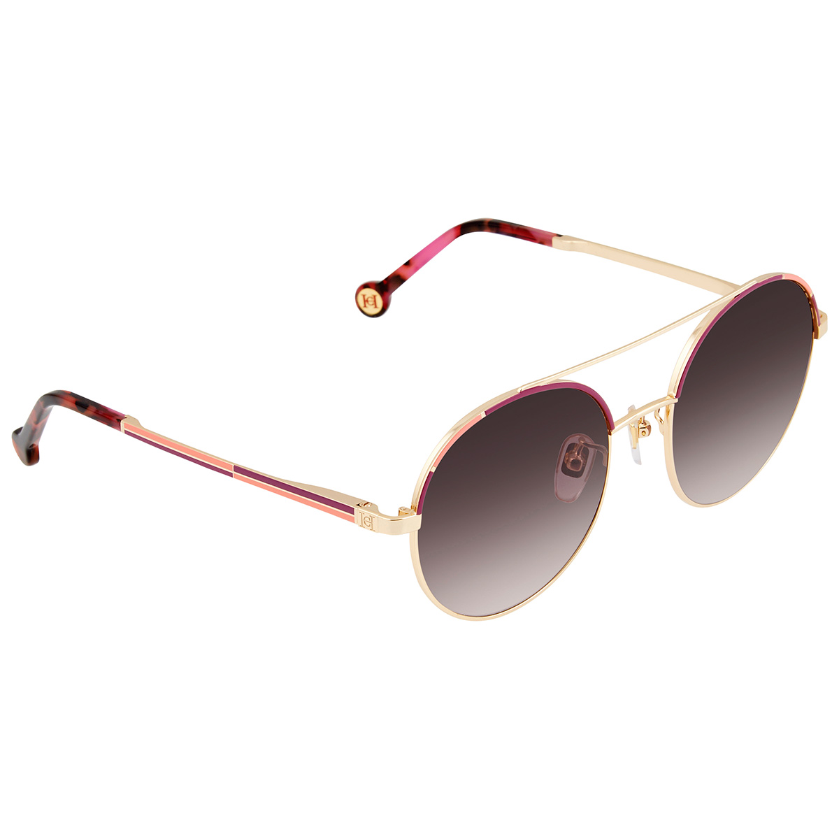 Carolina Herrera Burgundy Women Sunglasses Carolina Herrera HER 0186/S GUU Sunglasses Black Burgundy  main image 4