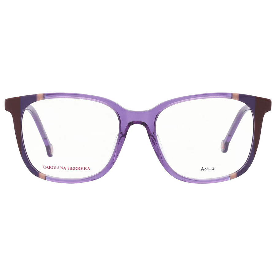 Shop Carolina Herrera Demo Square Ladies Eyeglasses Ch 0065 0e53 52 In Violet