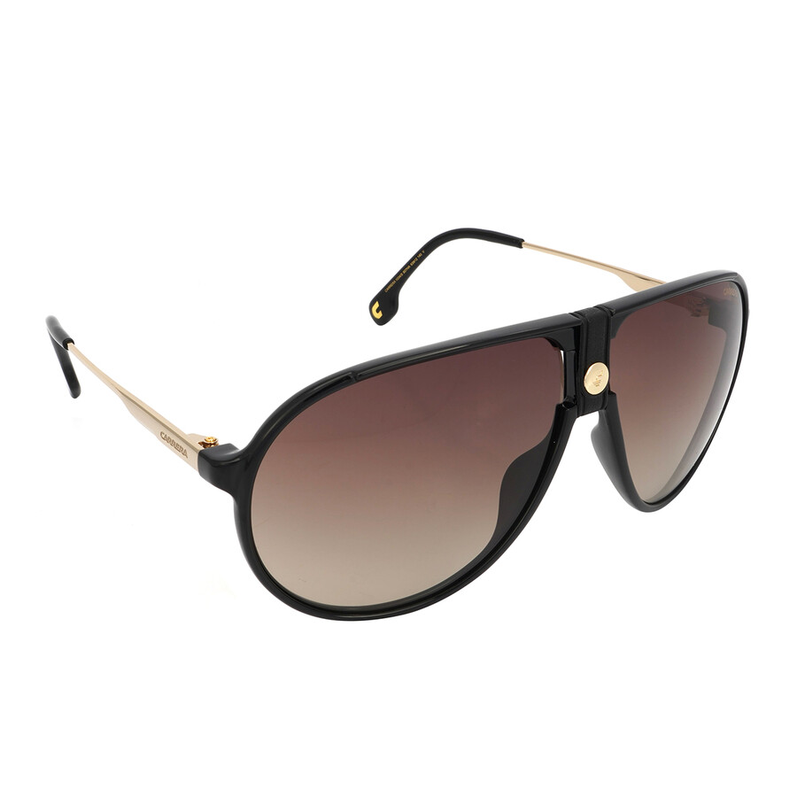 Carrera Brown Gradient Pilot Unisex Sunglasses 1034/s 0807/ha 63 In Black / Brown