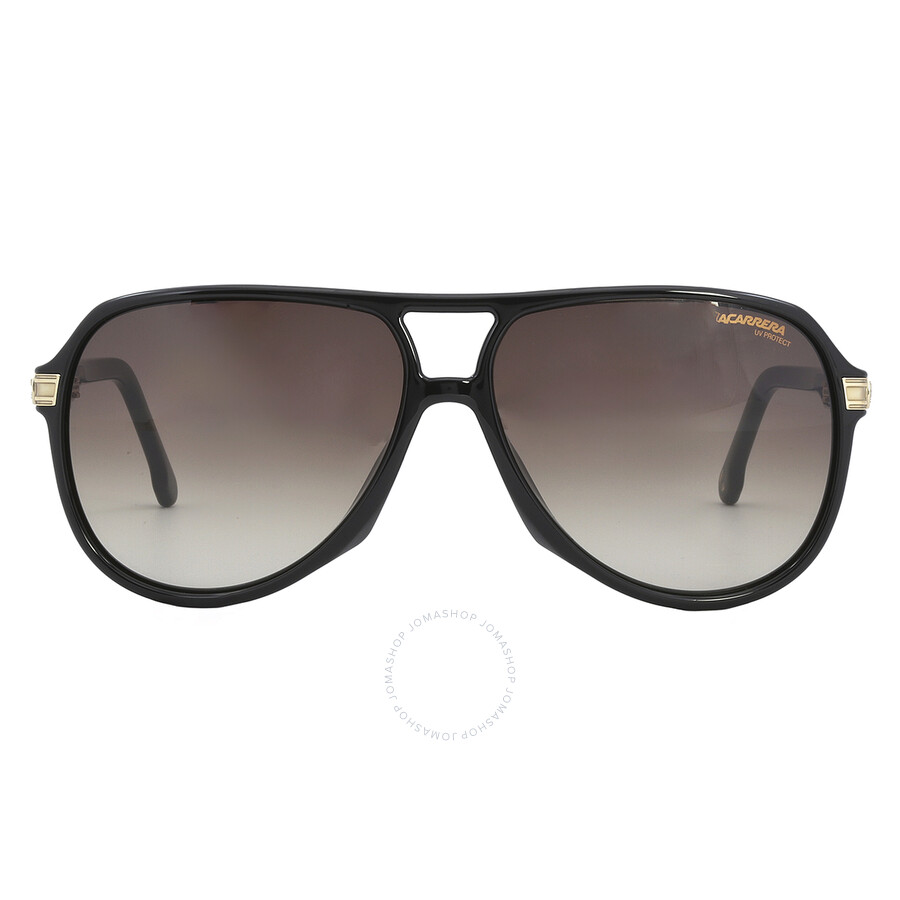 Carrera Brown Gradient Pilot Unisex Sunglasses 1045/s 02m2/ha 61 In Black / Brown / Gold