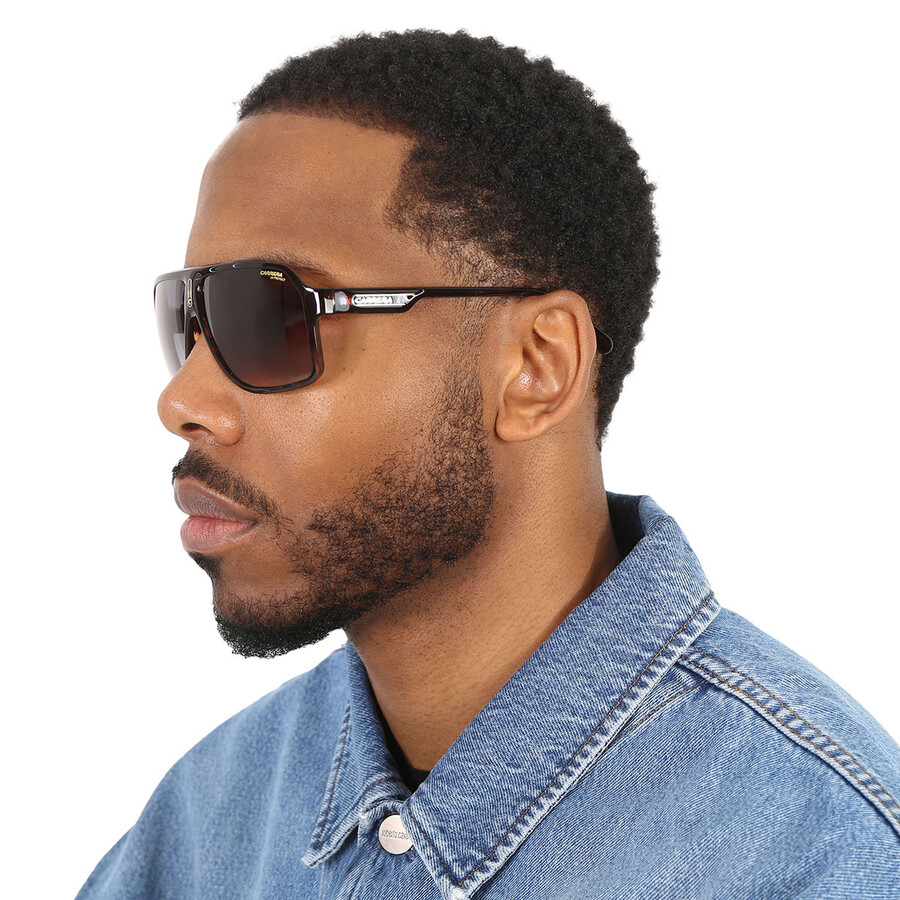 Carrera Grey Shaded Rectangular Men's Sunglasses  1030/s 0086/9o 62 In Dark / Gray