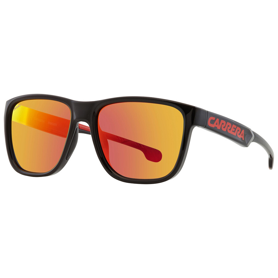 Carrera Red Mirror Square Men's Sunglasses Ducati 003/s 00a4/uz 57 In Red / Black