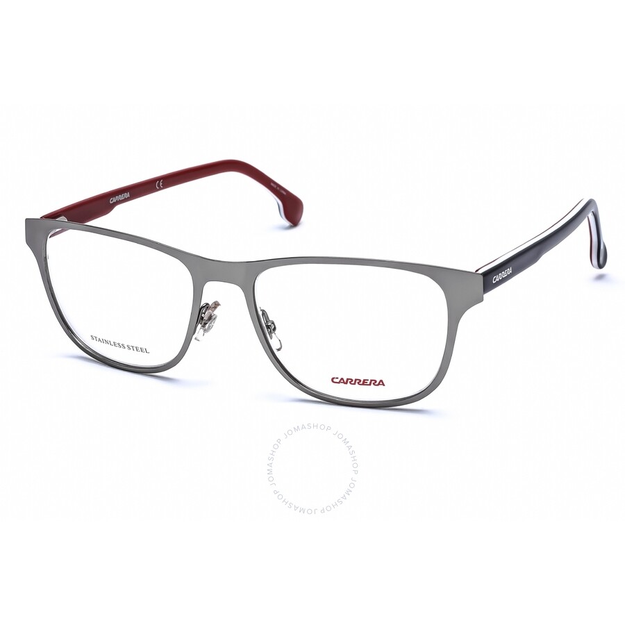 Carrera Unisex Silver Tone Square Eyeglass Frames CARRERA1104VR8154