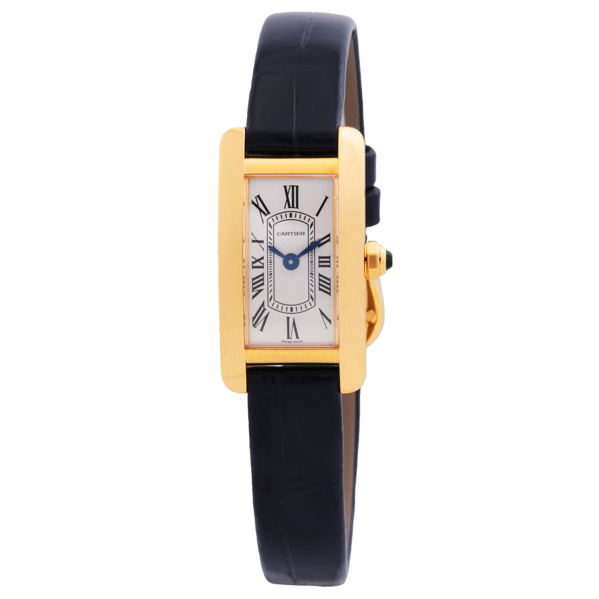 American Tank Quartz Silver Dial Ladies Watch
