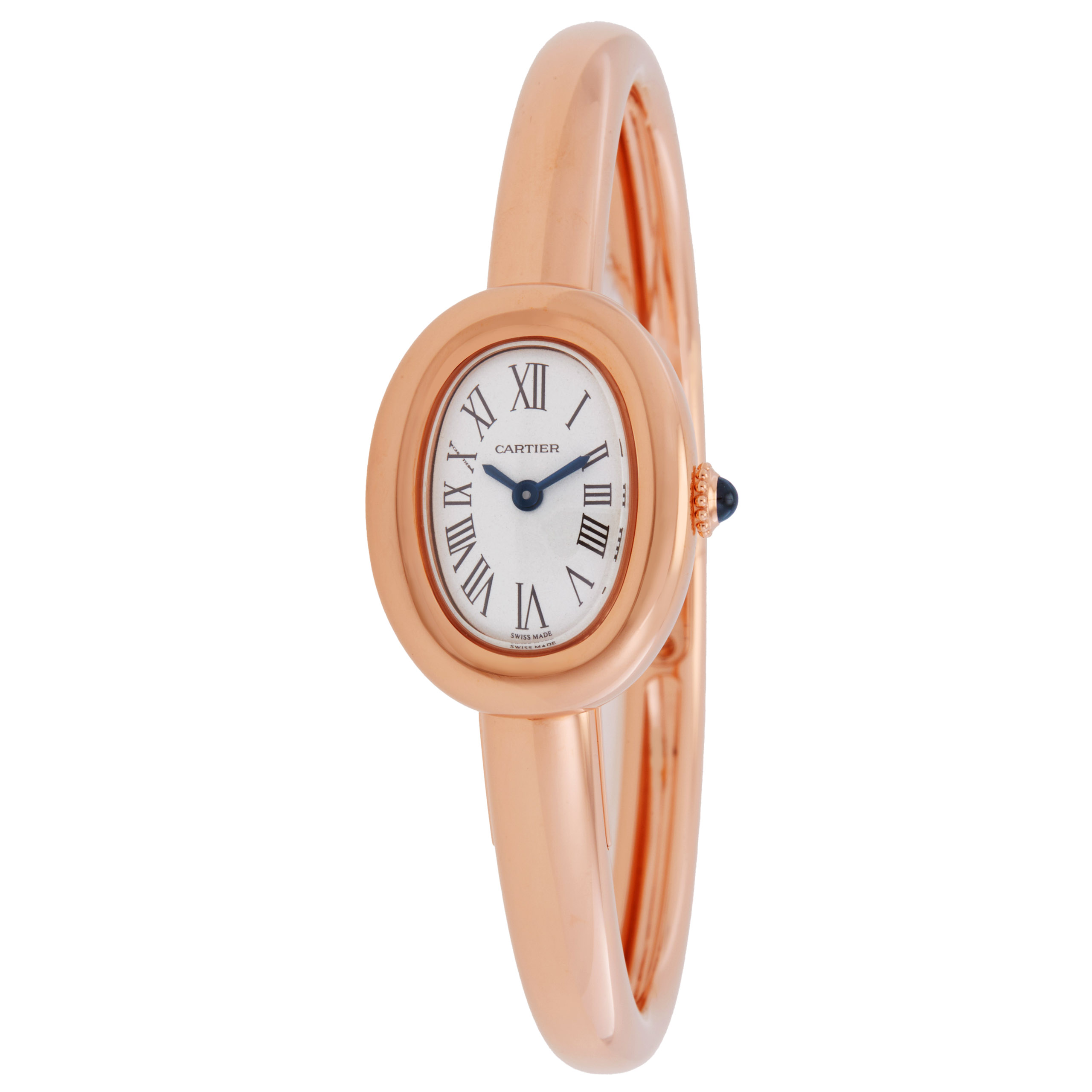Baignoire Mini Model Quartz Silvered Dial Ladies Watch