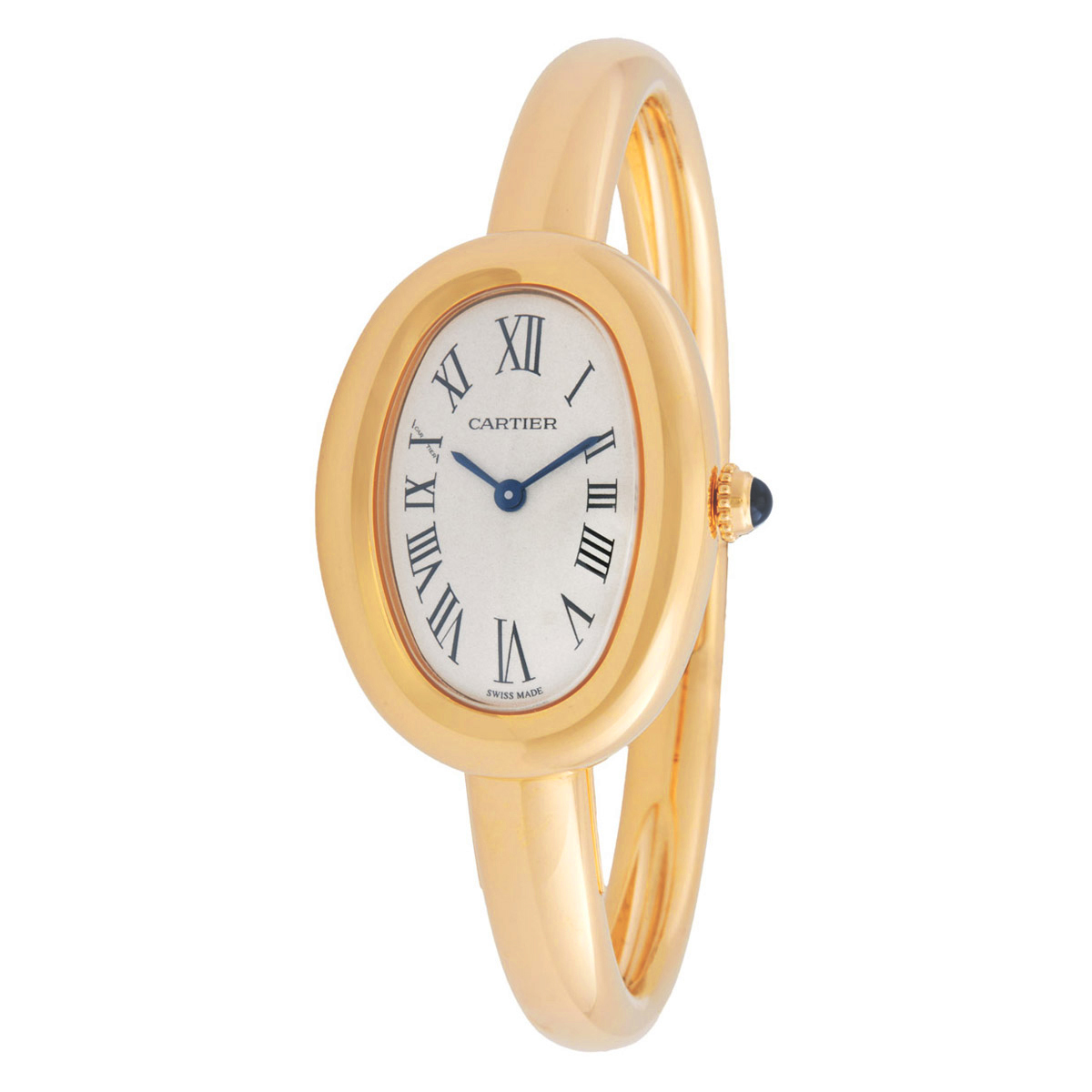 Baignoire (Size 15) Silvered Dial Ladies Watch
