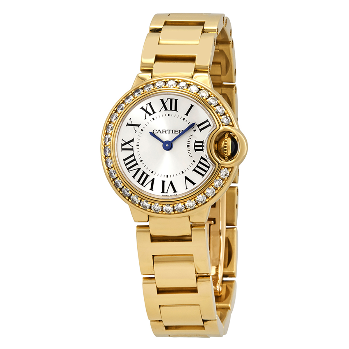 Cartier Ballon Bleu 18K Yellow Gold Diamond Ladies Watch WE9001Z3