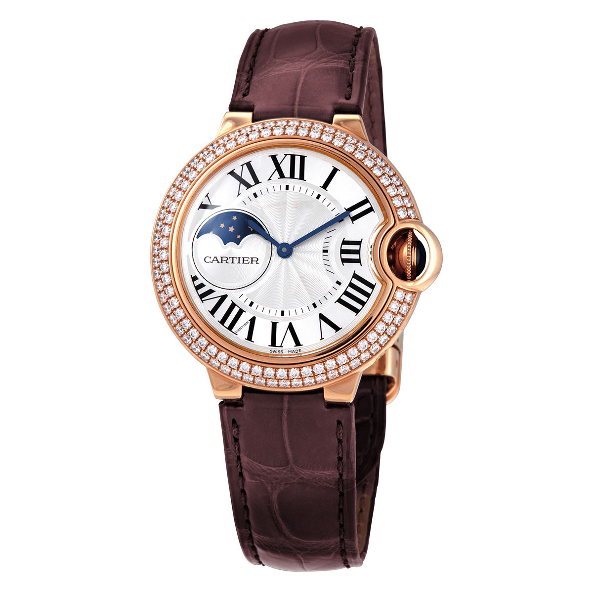 Cartier Ballon Bleu 18kt Rose Gold Moonphase Automatic Ladies Watch WJBB0027