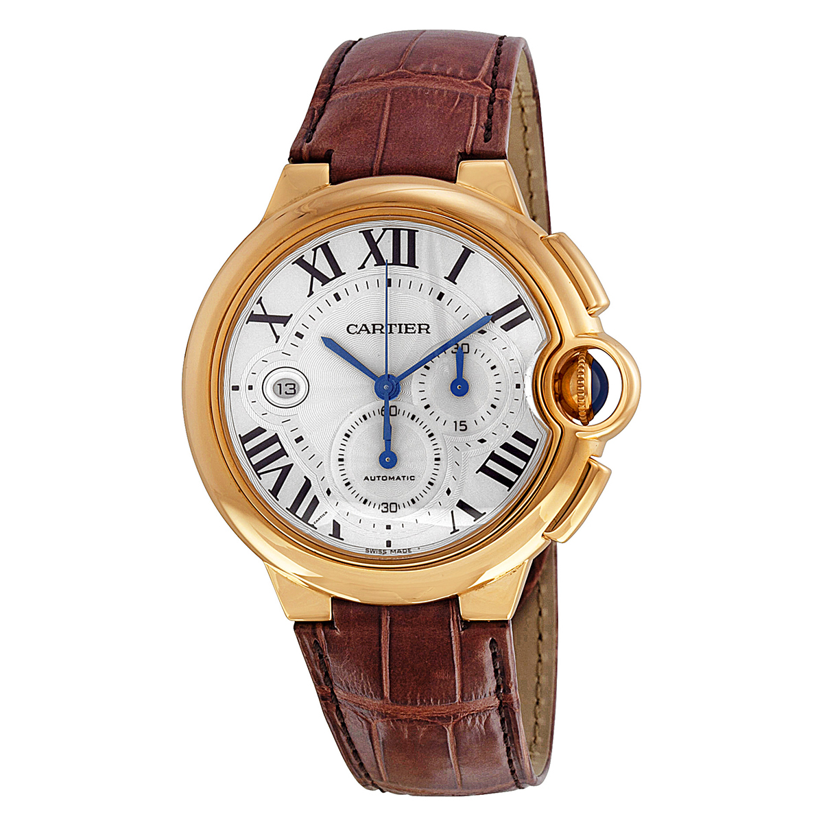 Cartier Ballon Bleu 18kt Yellow Gold Case Chronograph Men's Watch W6920007