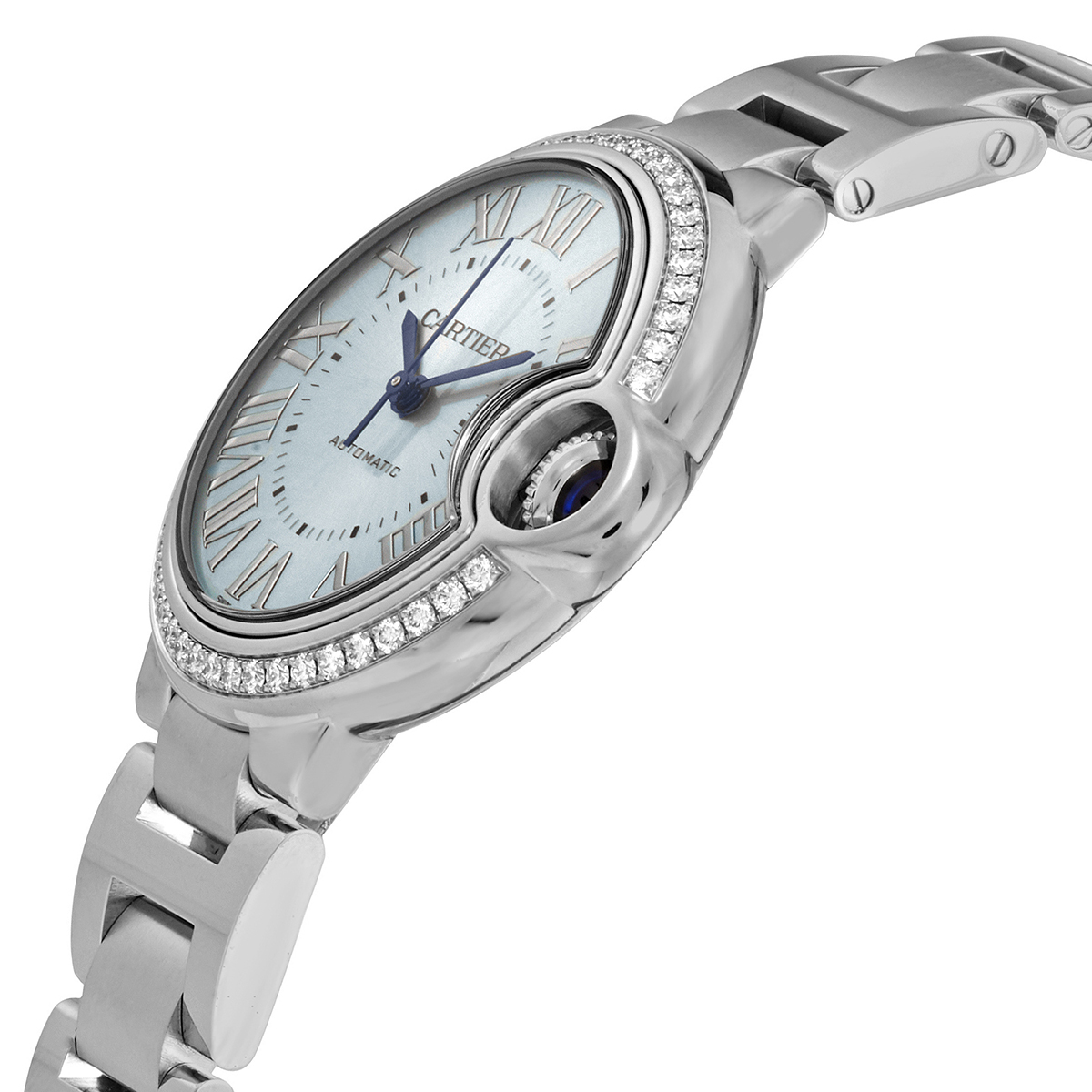 Cartier Ballon Bleu 33 mm Automatic Diamond Blue Dial Ladies  display picture 1