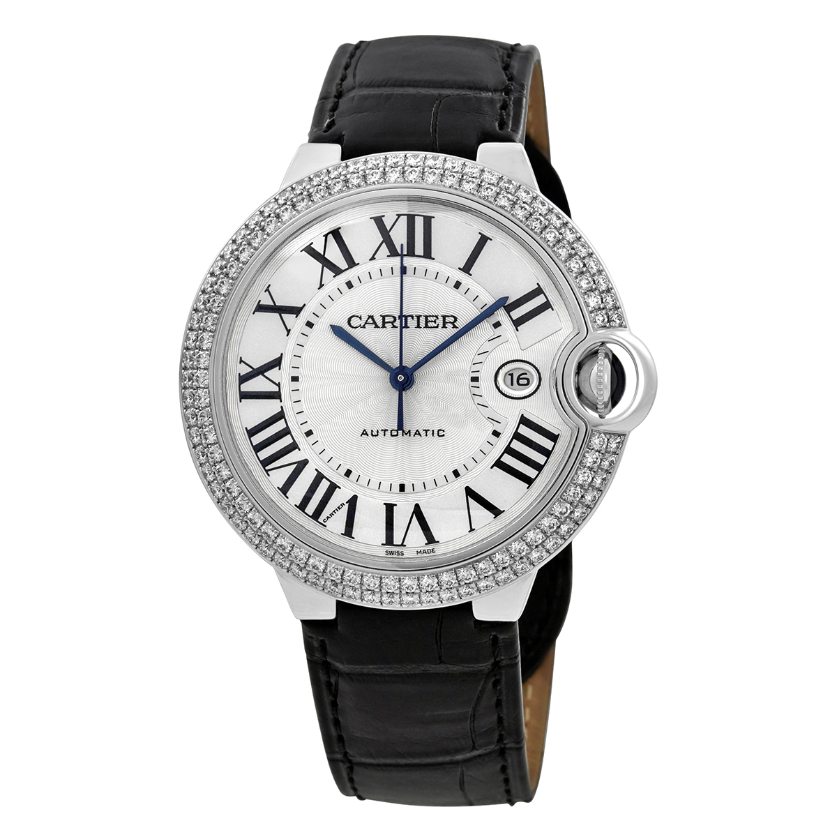 Cartier Ballon Bleu Automatic White Gold Diamond Watch WJBB0032
