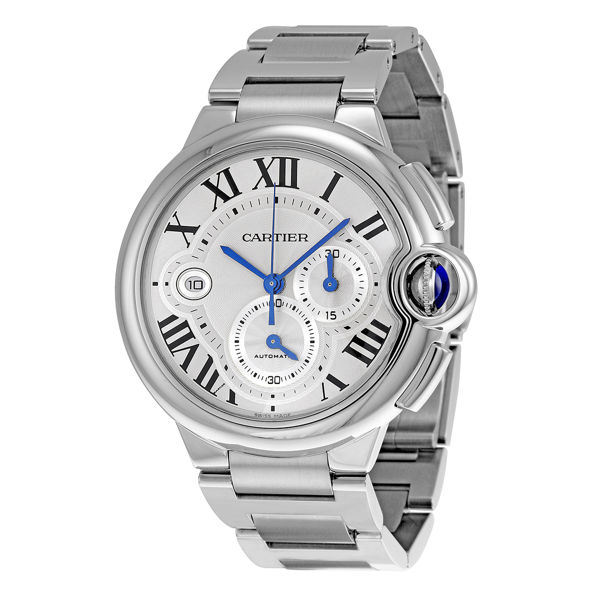 Cartier Ballon Bleu Silver Dial Chronograph Men's Watch W6920002