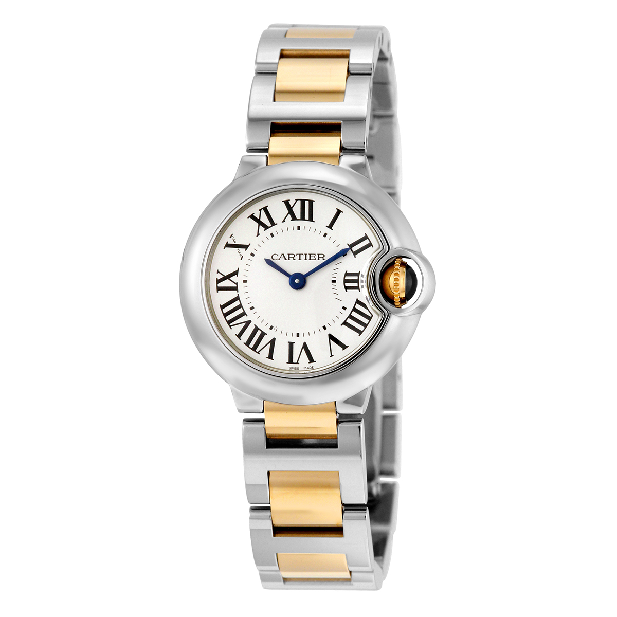 Cartier Ballon Bleu Silver Dial Stainless Steel Ladies Watch W2BB0010