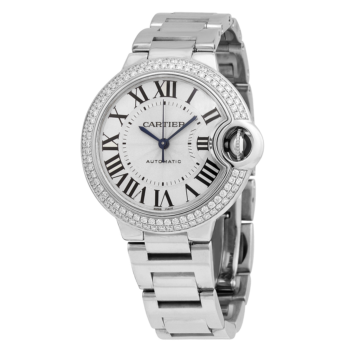 Ballon Bleu Silver guilloche Opaline Dial Watch