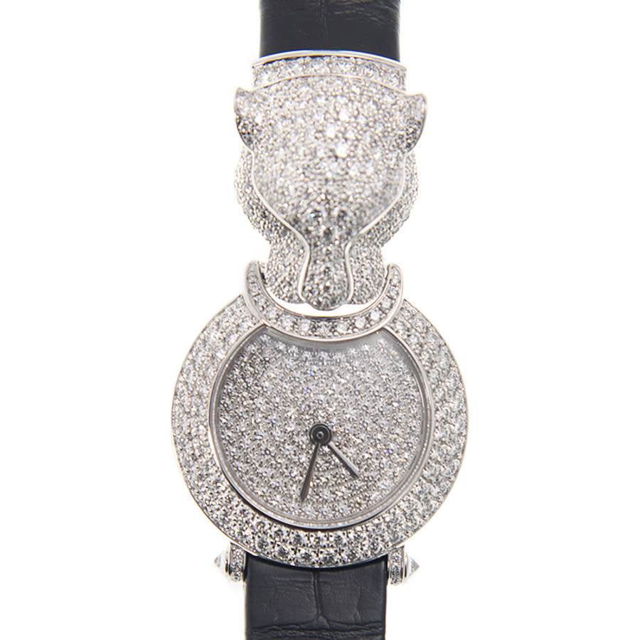 Cartier Bestiaire Panthere Captive 18K White Gold Set with Diamonds Dial Ladies Watch HPI00767