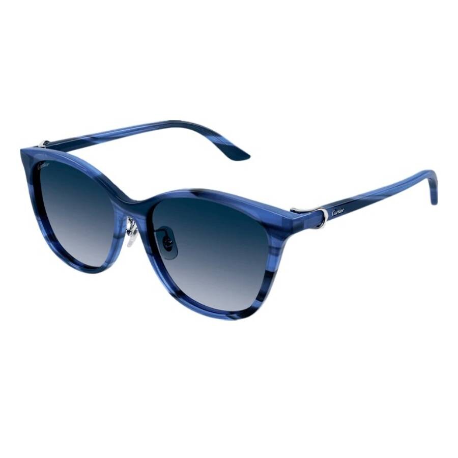 Cartier Blue Cat Eye Ladies Sunglasses Ct0186sa 006 57