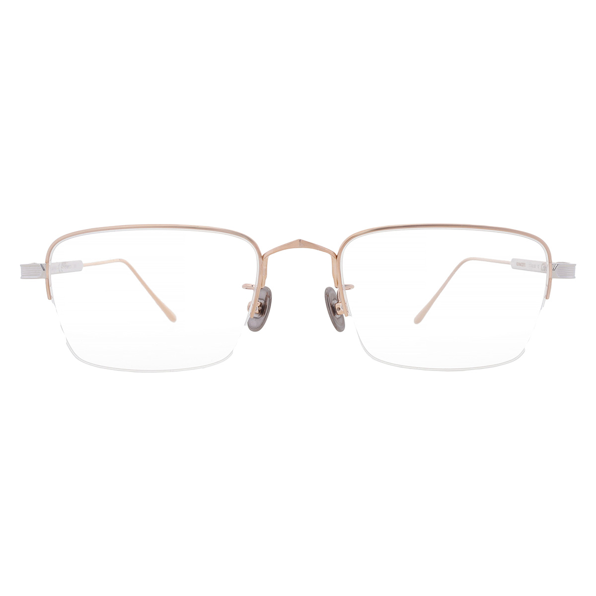 Cartier C de Cartier Demo Rectangular Men's Titanium Eyeglasses