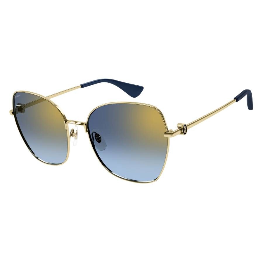 Cartier C Decor Blue Butterfly Ladies Sunglasses Ct0402s 006 59
