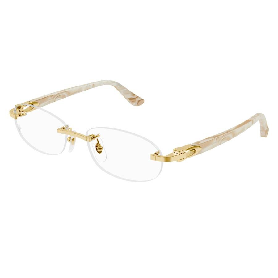 Cartier C Decor Demo Oval Ladies Eyeglasses Ct0455oj 003 52