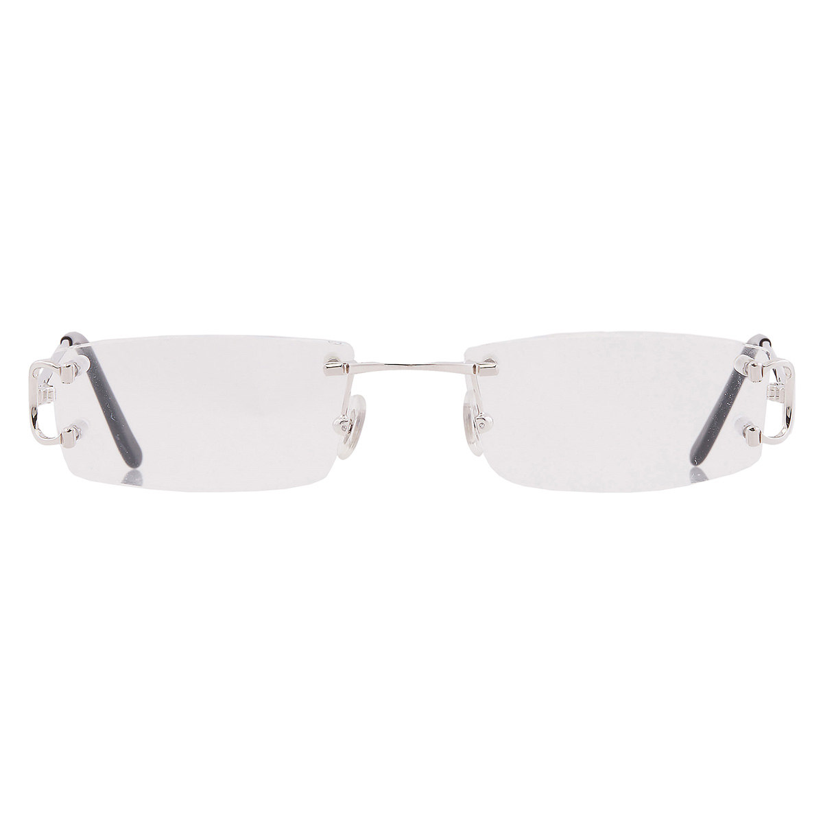 Cartier C Decor Demo Rectangular Unisex Eyeglasses CT0092O 002 53