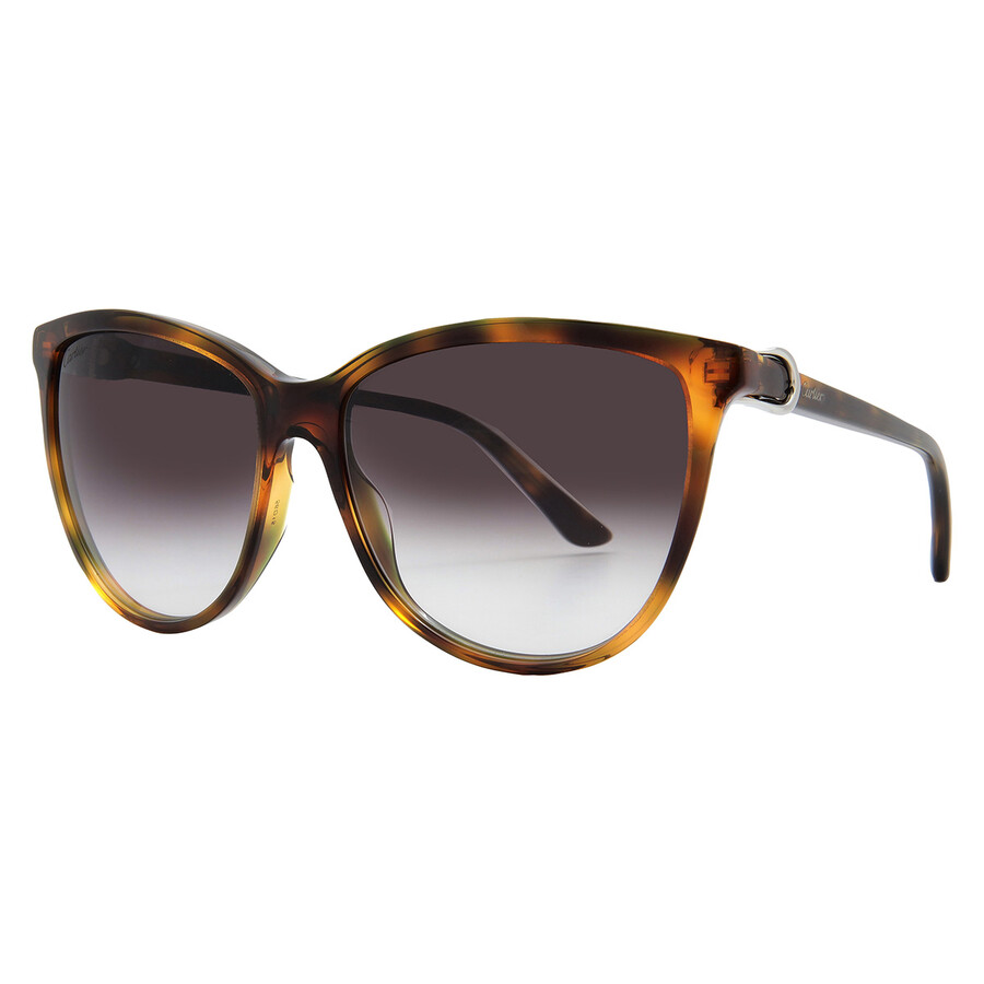 Cartier C Decor Grey Cat Eye Ladies Sunglasses Ct0186s 002 56 In Brown