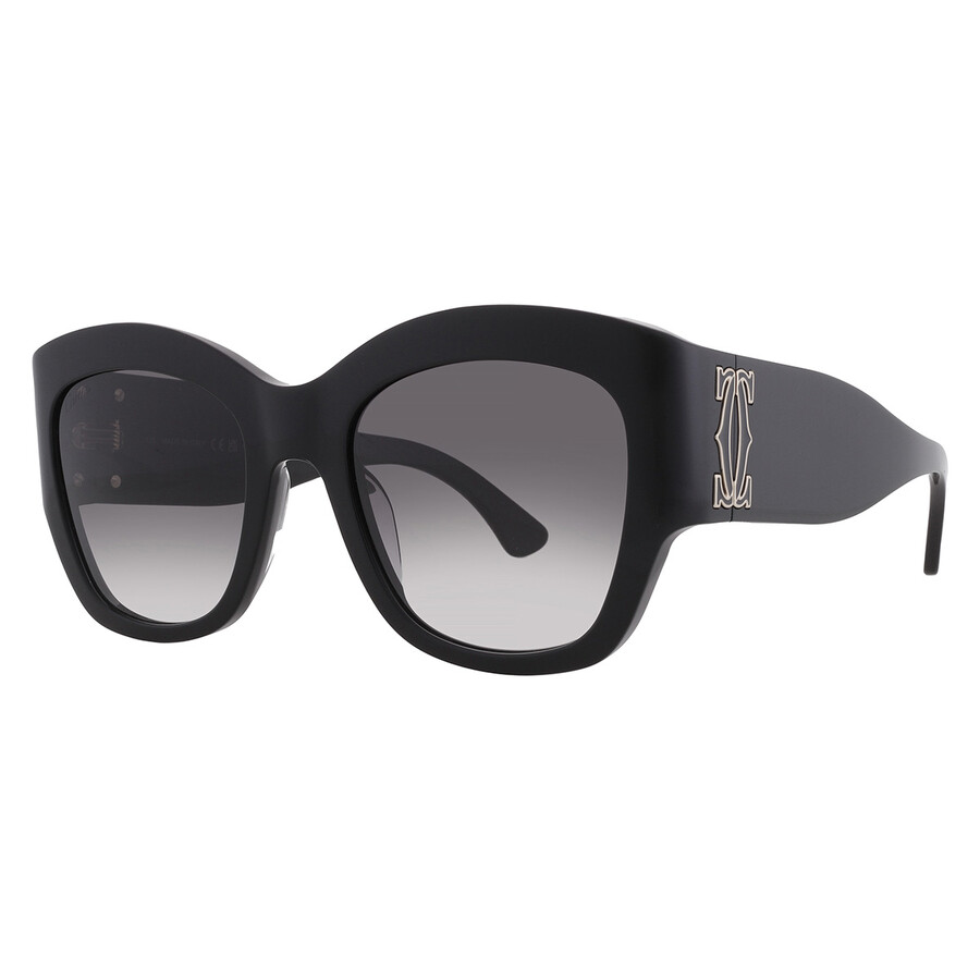 Cartier C Decor Grey Gradient Butterfly Ladies Sunglasses Ct0304s 001 52