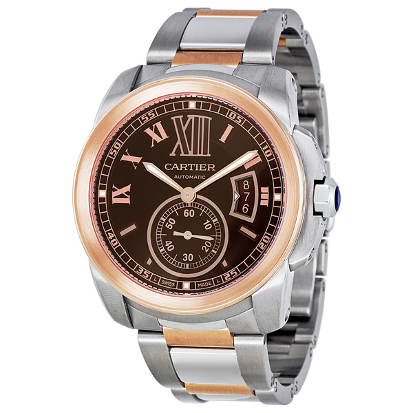 Cartier Calibre De Cartier Chocolate Brown Dial Men's Watch W7100050