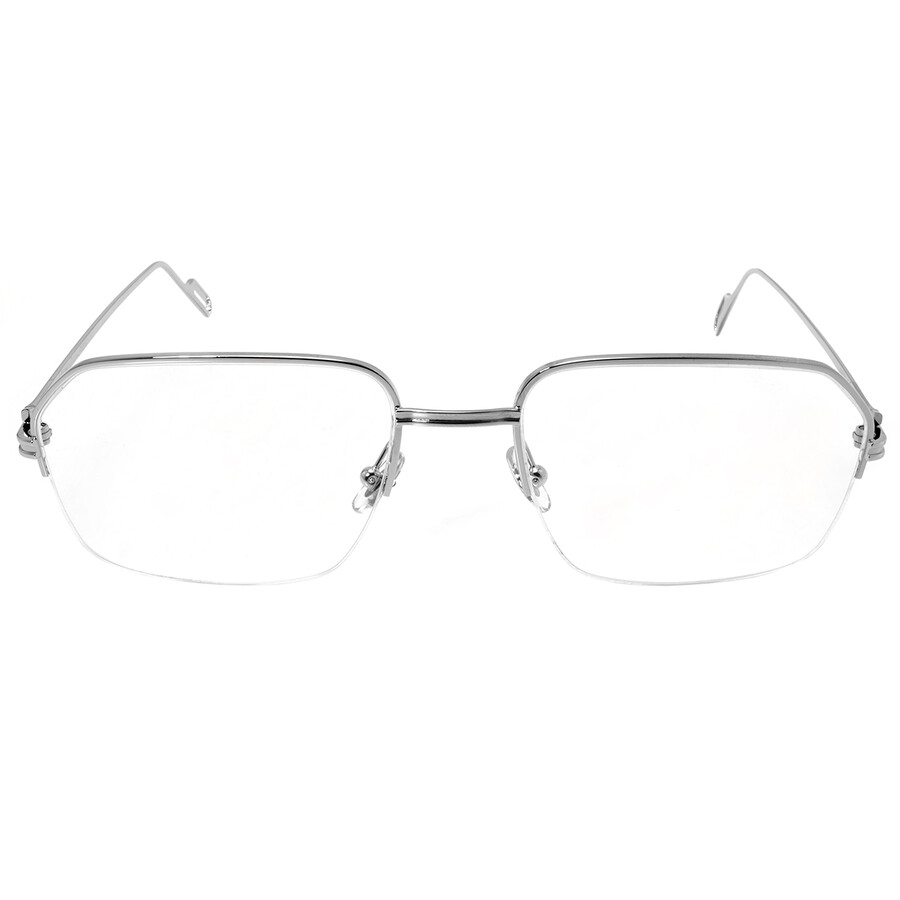 Cartier Clear Demo Rectangular Unisex Eyeglasses Ct0114o 002 57