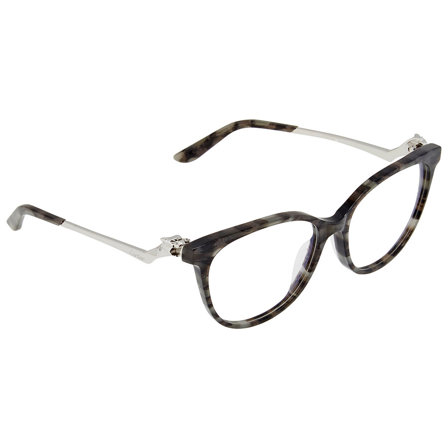 Cartier Panthere De Demo Cat Eye Ladies Eyeglasses Ct0119o 007 54
