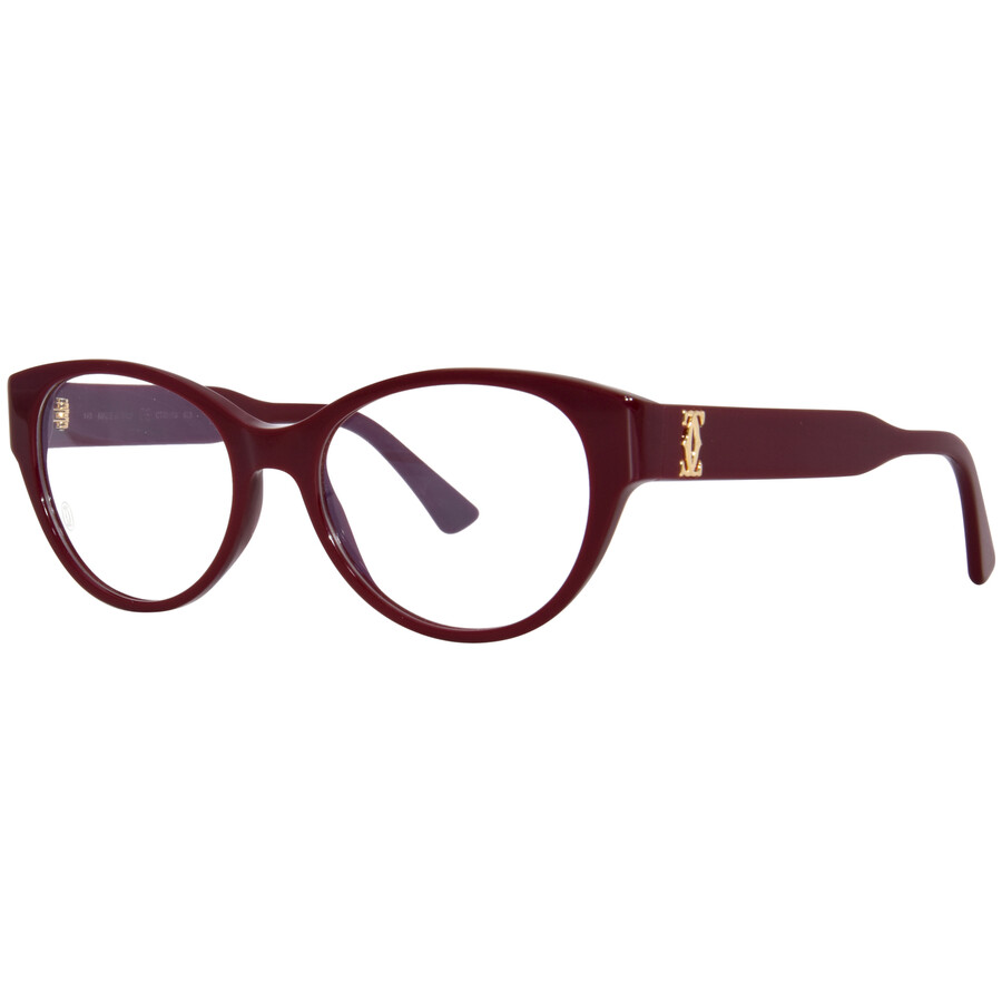 Cartier Demo Cat Eye Ladies Eyeglasses Ct0315o 003 53