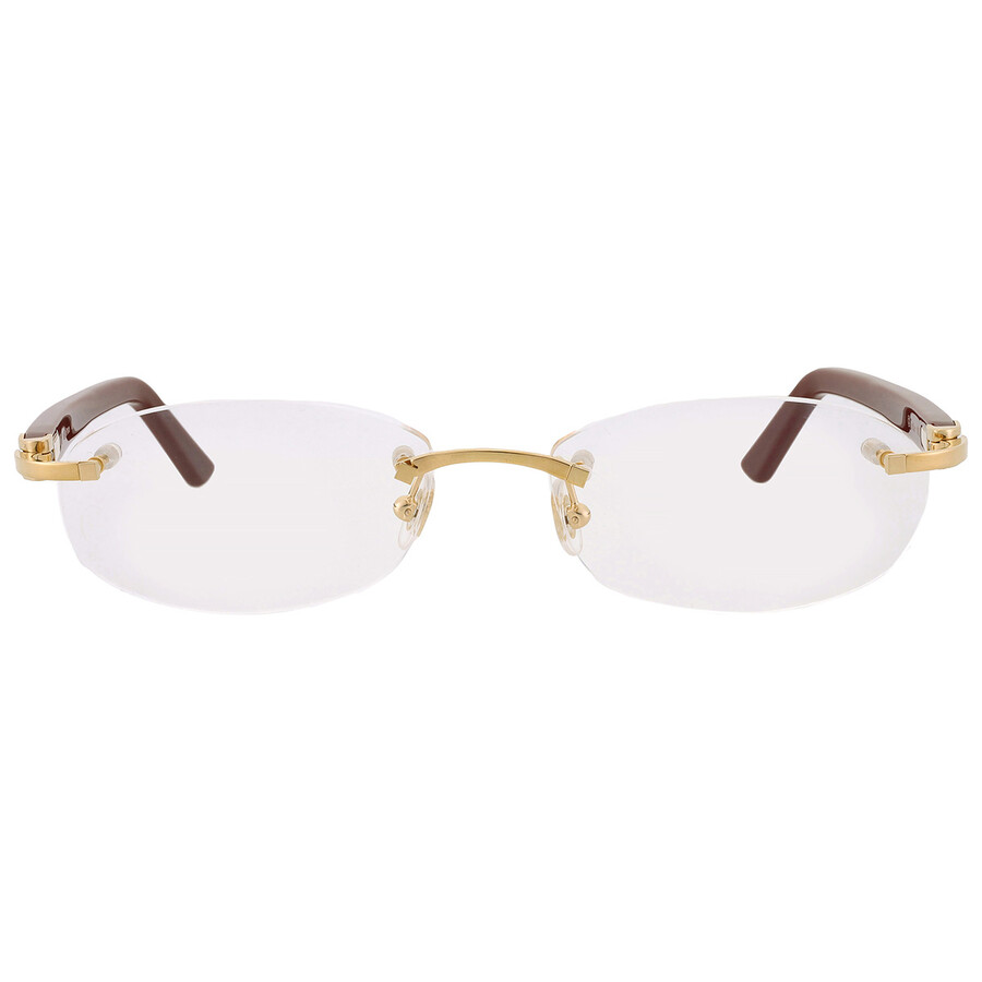 Cartier Demo Oval Unisex Eyeglasses CT0056O 003 52