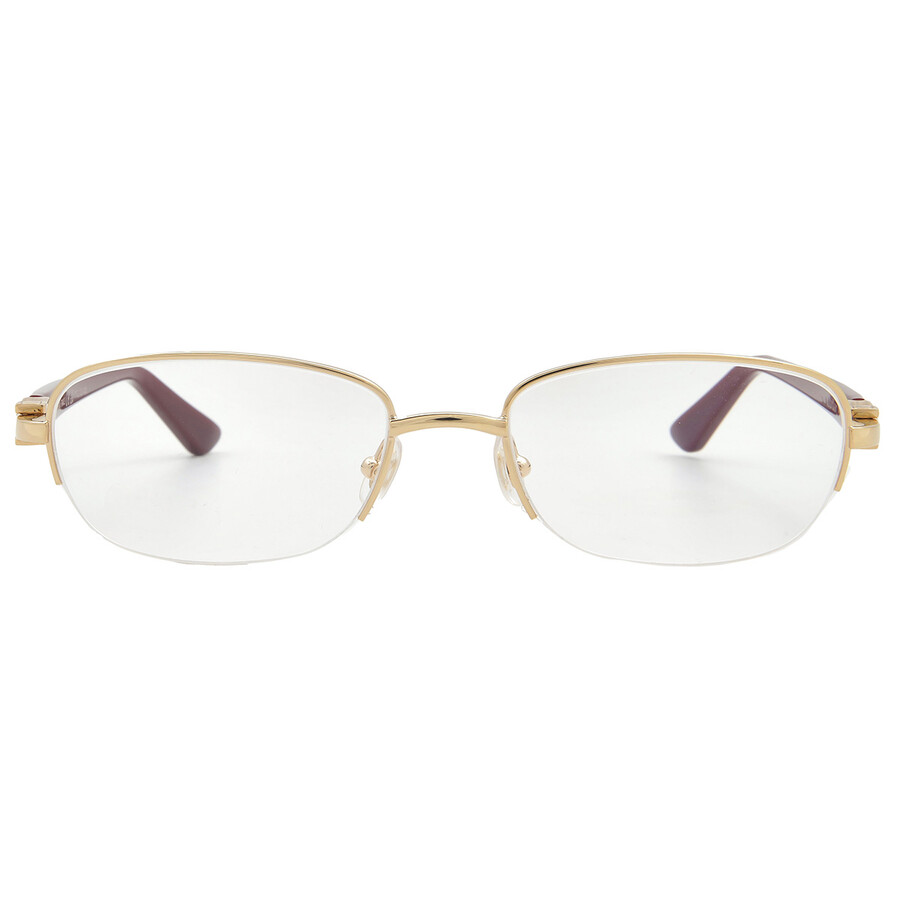 Cartier Demo Rectangular Ladies Eyeglasses Ct0317o 003 52