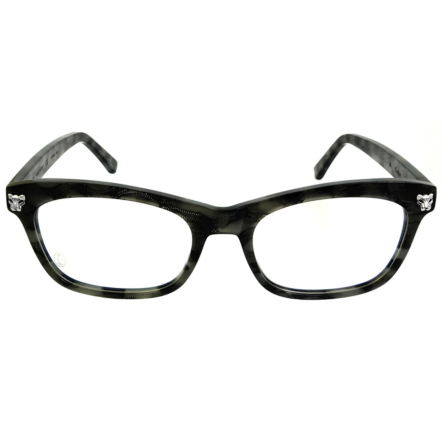 Cartier Panthere De Demo Rectangular Ladies Eyeglasses Ct0144o 004 52