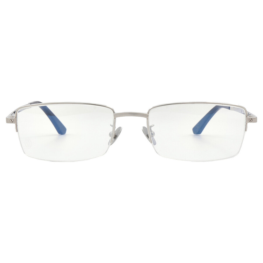 (在庫の確認必須) Cartier ユニセックスメガネ デモレンズ Cartier Demo Rectangular Men's Eyeglasses CT0255O 002 54