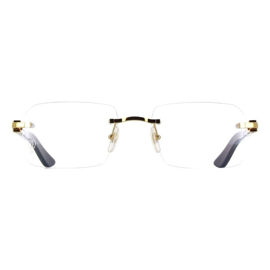 Cartier C Decor Demo Rectangular Men's Eyeglasses Ct0453o 001 56