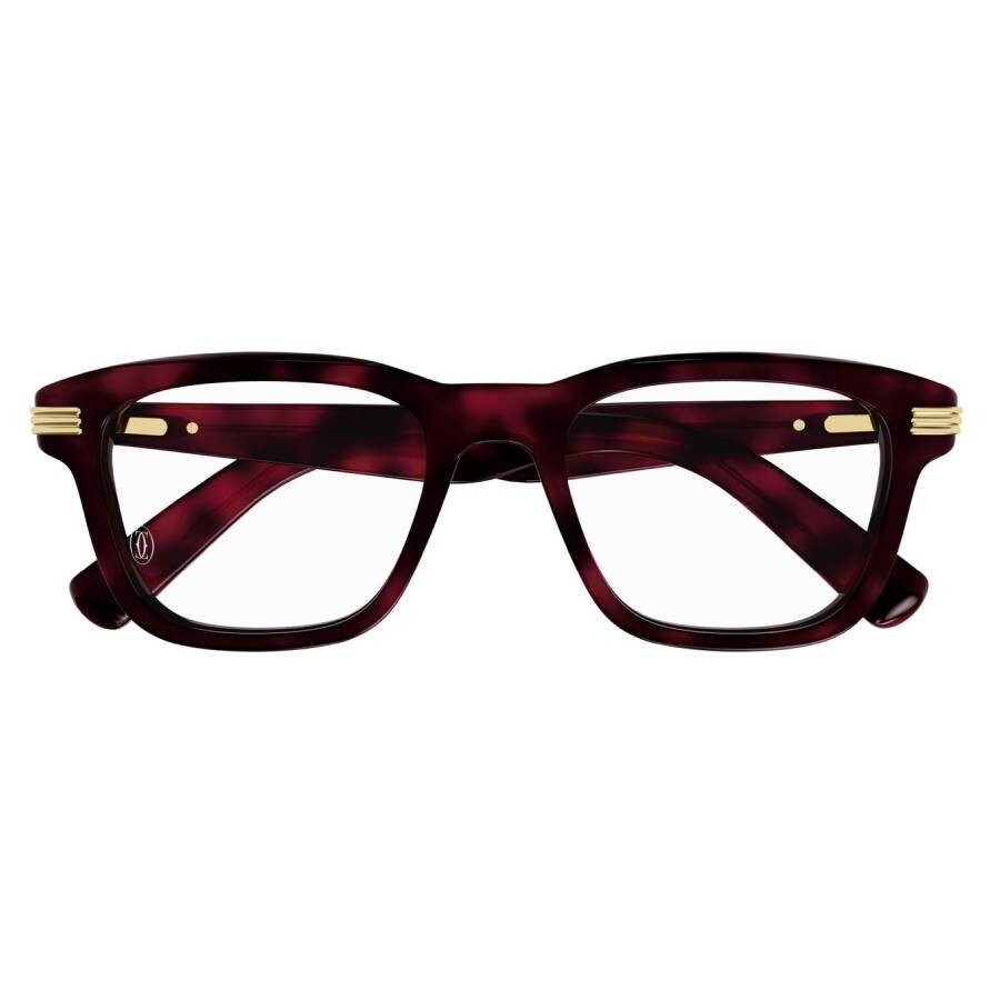 Cartier Demo Square Men's Eyeglasses Ct0444o 004 52