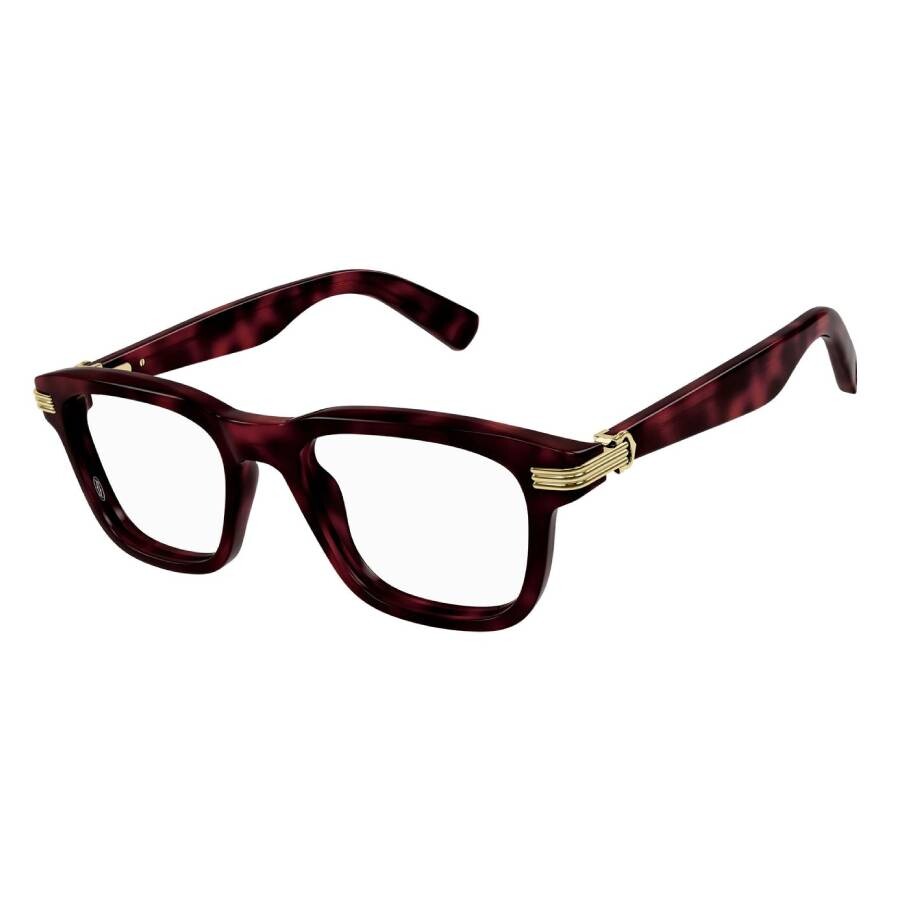 Cartier Demo Square Men's Eyeglasses Ct0444o 004 52