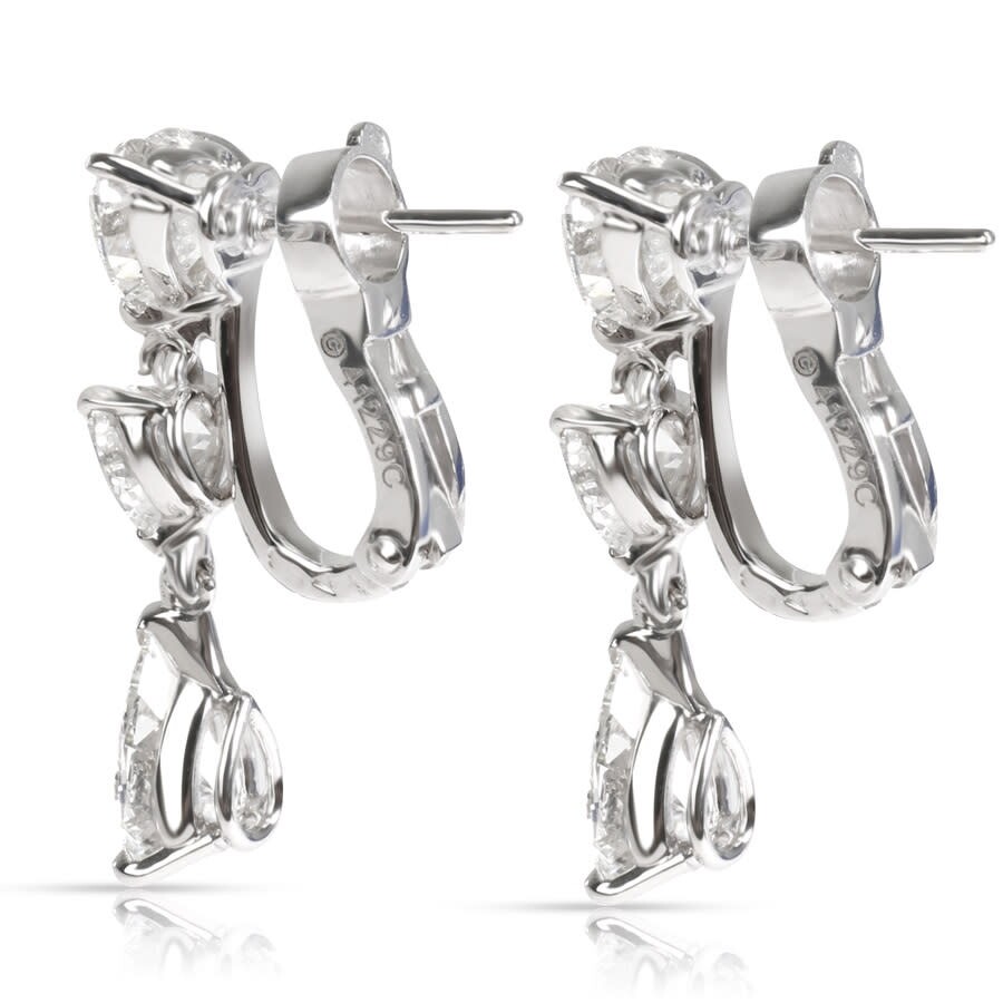 PreOwned Cartier Diamond Drop Earrings in 18K White Gold (5.22 CTW
