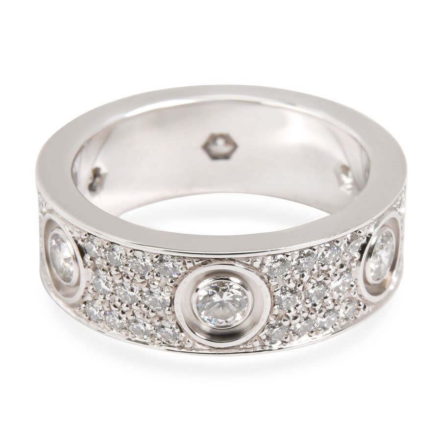 cartier love diamond paved ring