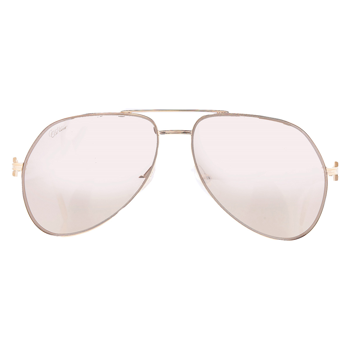 Cartier Gold Flash Mirror Pilot Unisex Sunglasses CT0110S  display picture 2